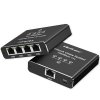 Qoltec Rozdzielacz splitter Ethernet  mini SWITCH 1x4 RJ45 | 1000Mb/s | USB-C | Aluminium